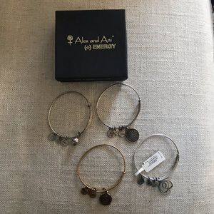 Set of 4 Alex and Ani Bracelets